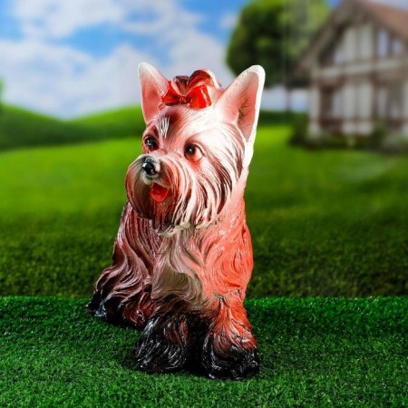 Garden figure "Yorkshire Terrier" Brown, 28x22cm-1