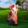 Garden figure "Yorkshire Terrier" Brown, 28x22cm