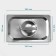 Stainless steel cover to gastro power 1/4, 26.5 × 16.5 cm thick 0.8 mm thick
