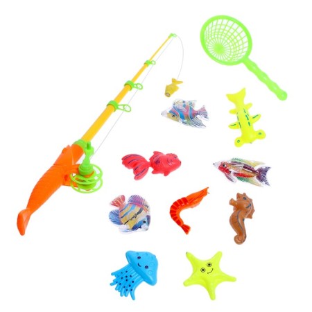 Fishing "sea residents" 9 fish, fishing rod, net-2