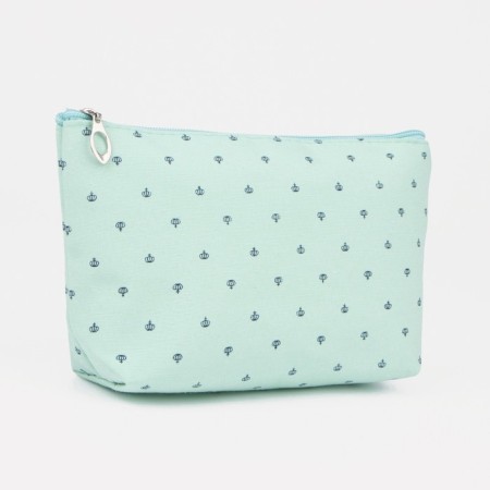 Cosmetic bag with lightning, mint color