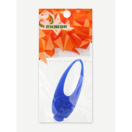 Light beacon on the collar/leash with 3 lumines of the "foot", 3.2 cm, silicone, blue-7