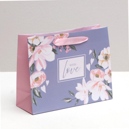Gift Laminated Horizontal Package, Packaging, “With Love”, 22 x 17.5 x 8 cm-2