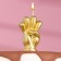 Candle in the cake "I am four", gold, 5 cm