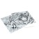A set of engravings "Jungle", with a metallic effect "Silver", 2 pcs, 19x19 cm