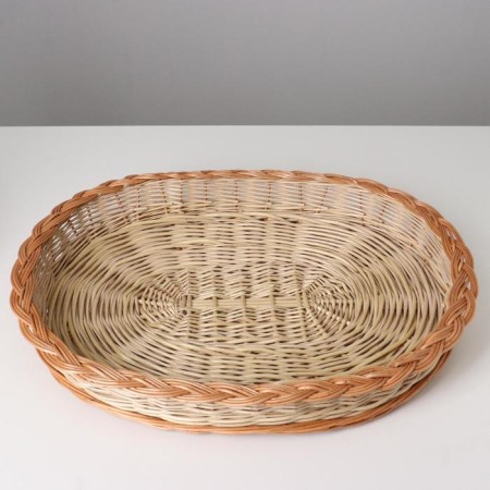 Bakery with a lid of oval rod, 30x40khn18 cm, willow-1