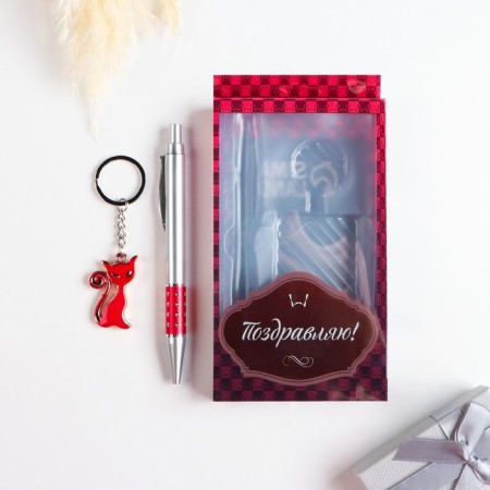 Gift set 2V1 (pen, keychain cat) mix-1