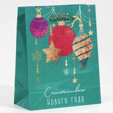 Пакет ламинированный вертикальный «Счастливого Нового года», S 11,5 х 14,5 х 5,5 см, Новый год