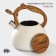 A kettle with a stainless steel whistle Magistro Stone, 2.7 L, Soft-Touch pen, induction, beige color