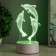 Sensor Lamp "dolphins" LED 7 USB colors/from batteries white RISALUX