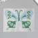 Stick plastic rhinestones "Butterfly" mix 12x16 cm
