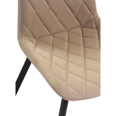 Stol on a metal frame Baoine used metal/velor, black/beige 50x55x83 cm-5