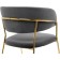 CHAMELIA chair Kamelia metal/velor, gold/gray 57x55x80 cm