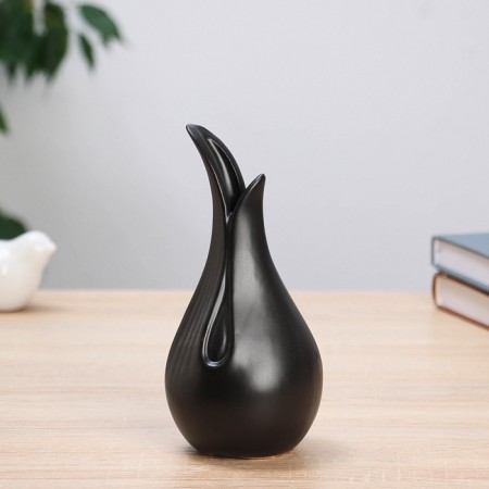 VAZA Ceramics Table "Ellis" 17x8 cm, black-2