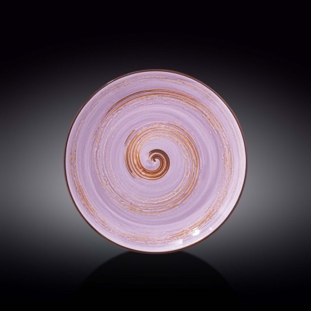 Round plate Wilmax England Spiral, D = 25.5 cm, lavender color