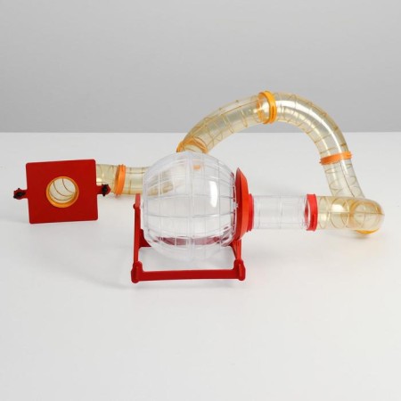 Labyrinth No. 7 with a transition and a ball of 18 cm (7 pipe elements, diameter 6 cm), a mix of flowers-1