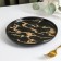 Ceramic plate for submitting Black Gold, D = 20 cm, black color