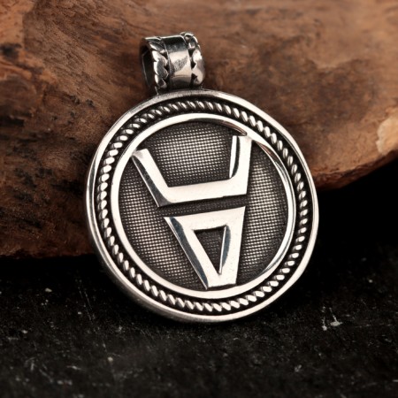 Slavic amulet "Veles Symbol", 8 g, 33x25 mm, D opening 4 mm, purether-1