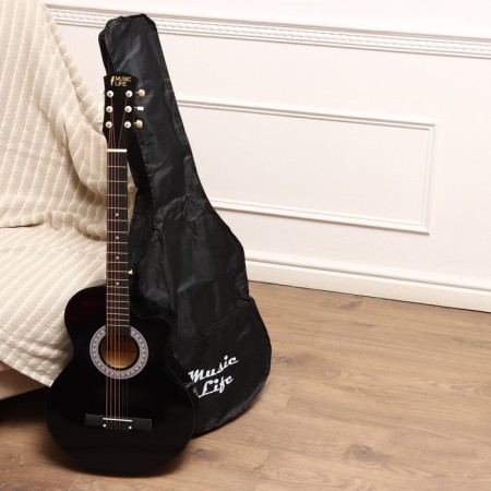 Набор гитариста Music Life ML-60A BK: гитара, чехол, струны, ремень, каподастр, тюнер-10