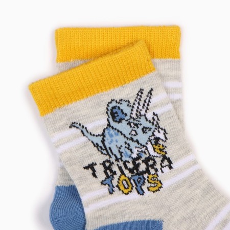 Children's socks, color gray melange, size 14-16 (23-26)-1