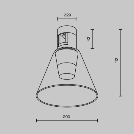 Technical TR147-1-3W3K-B Bianca, 90x90x102 mm, LED, 3W, 50lm, 3000K, Black Color Black-8