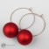 Earrings Assorted "Snowball" in the ring, the color is red in gold