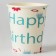 Paper glasses "Happy Birthday" with flowers, 6 pcs