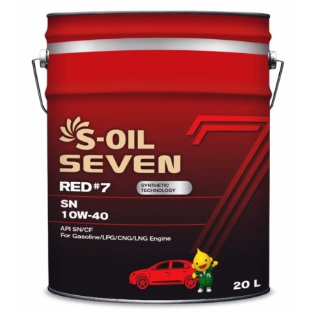 Automobile oil S-OIL 7 Red #7 SN 10W-40 semi-synthetics, 20 liters