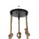 Lamp Bayerlux 2605/3 E27 40W Black 30x30x19-119 cm