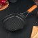 Hril frying pan "White", d = 20 cm, wooden handle, induction, black color