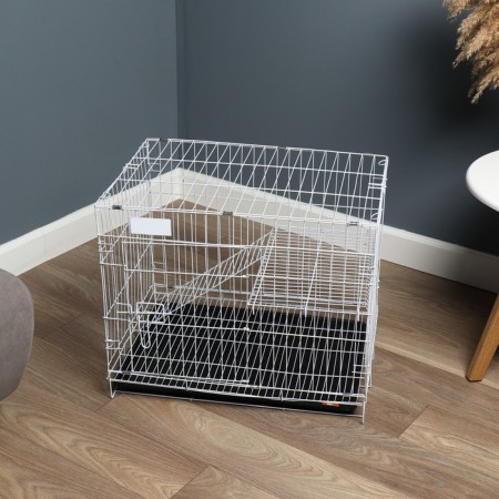 A cell for dogs and cats, a two -tier 61 x 42 x 50 cm, white-3