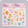 EVA sticker, Paper "Cute Beasts" with sparkles of mix 14x27.5 cm