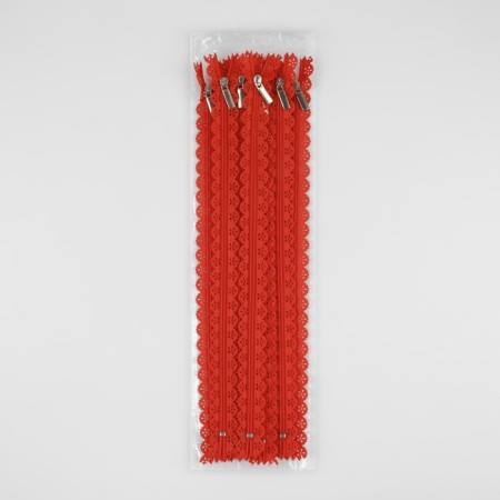 Lightning "Spiral", No. 3, insoluble, openwork, castle machine, 30 cm, red color-3