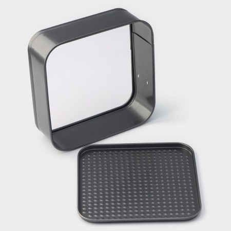 The form for baking the share "Elin. Square ", 21.5 × 6.5 cm, removable bottom, anti -stick coating, black color-5
