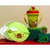 Drunker - children's impotion with silicone tube "My Teddy Bear", 240 ml., With handles, green color