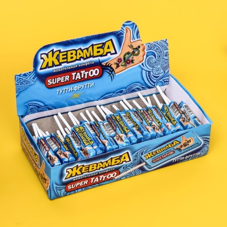 Chewing candy "Zhevamba" Super Tattoo Tutto-Futti, 10 g