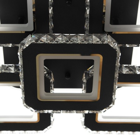 Luer with PDU "Mia" 5XLED 150W 3000-6000K RGB black 38x38x14cm-13