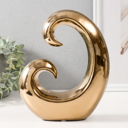 Souvenir Ceramics "Abstraction. Amulet" Gold 17x5.5x19 cm-2