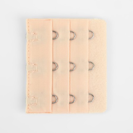 Flasp-upsurger for a bra, 3 rows 3 hooks, 5 × 5.5 cm, beige color-1