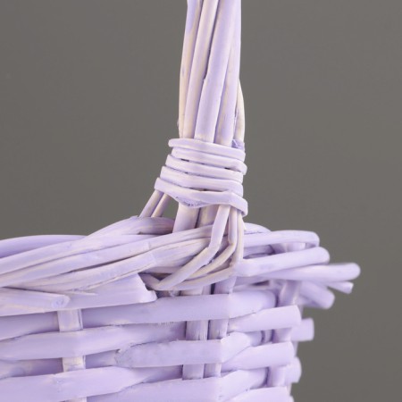 Wicker basket, 25x17x11x30 cm, lilac, willow-3