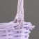 Wicker basket, 25x17x11x30 cm, lilac, willow