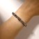Bracelet "Gladiator" narrow weaving, color silver, 18 cm