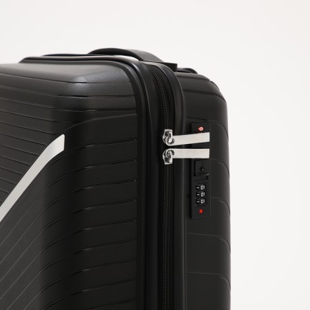 Small suitcase 20 ", lightning department, code castle, 4 wheels, black color-3