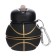 Water bottle, 550 ml, "basketball", folding, black, 18 x 8.7 cm