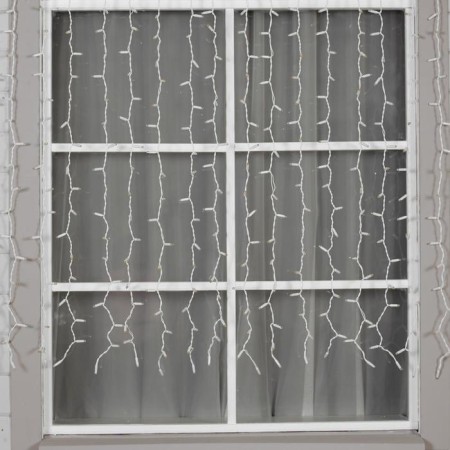 Garland "Curtain" 2 x 1.5 m, IP65, UMS, white thread, 360 LED, warm white glow, 220 V-1