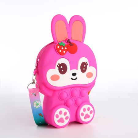 Bag's bag with lightning, raspberry color