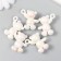 Decor for creativity Plastic "Pension Bear with a loop" White 3x1.4x3.1 cm