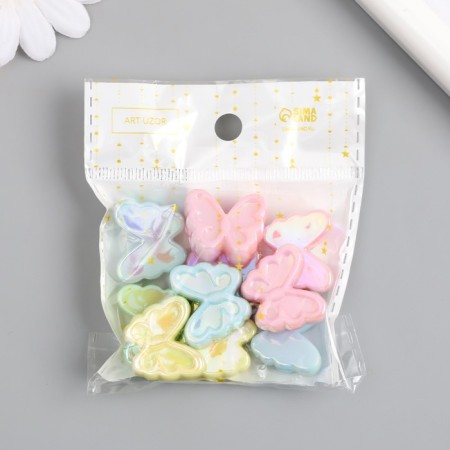 Busina for creativity Plastic "Butterfly. Purvalum Gloss" mix 0.8x2.3x2 cm-3