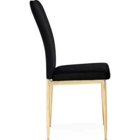 Stol on a metal frame metal/velor, gold/black 42x54x94 cm-2