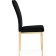Stol on a metal frame metal/velor, gold/black 42x54x94 cm